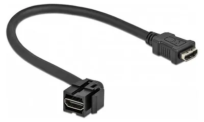Immagine prodotto di DELOCK Keystone Modul HDMI Buchse 110 > HDMI Buchse mit Kabel schwarz
