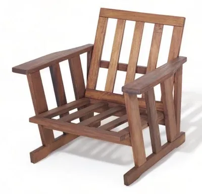 Immagine prodotto di Poltrona Sedia in legno naturale Sedia Relax Arredo esterno Giardino Balcone