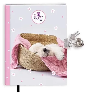 Obrázok produktu pre Denník The Sweet Pets – Psy s visacím zámkom a záložkou