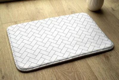 Obrázok produktu pre Kúpeľňová Rohožka Protišmyková - Kúpeľňová Predložka Absorpčná - 75x45 - Obdĺžnikový vzor