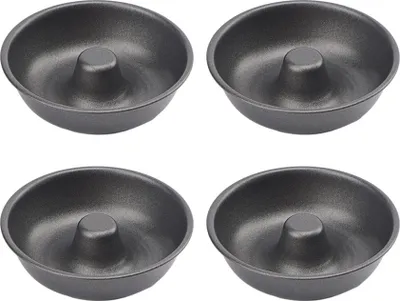 Image de 4Pcs 3 pouces Rond Cannelé Mini Moule à Gâteau Antiadhésif Cannelé Moule à Gâteau Tube Acier au Carbone Moules à Four Avec Nouveauté Moule