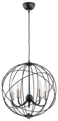 Immagine prodotto di Lampada a sospensione NOSFERATU nera-ottone 5xE14x10W metallo, dimensioni: 90x43x43 cm, IP20, Alfa