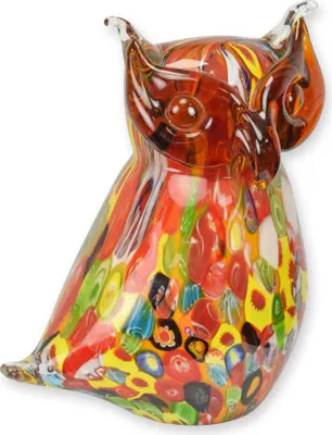Produktbild von Glasfigur Eule im Murano-Stil Replikat Retro Design Dekoration