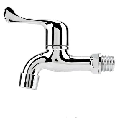 Image de Robinet en plastique pour lave-linge et lavabo, avec bec et poignée #1