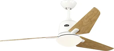 Obrázek produktu pro Energeticky úsporný stropní ventilátor s osvětlením a dálkovým ovládáním Eco Aviatos 132 cm bílá / javor