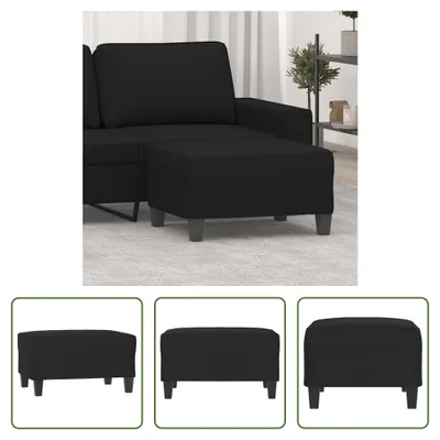 Produktbild von The Living Store Fußhocker Schwarz 70x55x41 cm Mikrofasergewebe
