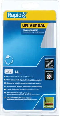 Produktbild von Rapid 40107362, Sichtverpackung, 300 g, 24 mm, 120 mm, 245 mm, Rod