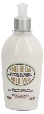 Zdjęcie produktu dla L'Occitane Almond Milk Veil, Mleko, Kobiety, Nawilżający, Odżywiający, Wygładzający, Zmiękczający, Skóra uniwersalna, 240 ml, Olejek migdałowy