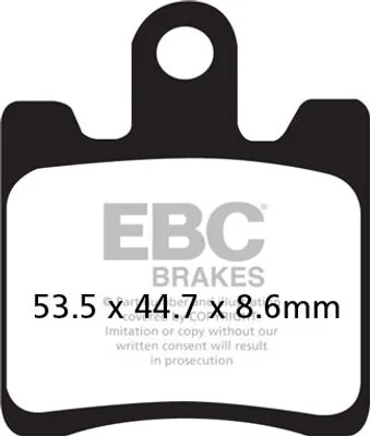 Zdjęcie produktu dla Klocki hamulcowe EBC SFAC283/4 skuterowe karbonowe (kpl. na 1 tarcze)