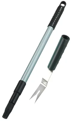 Obrázok produktu pre Maximex, odstraňovač burín, s integrovanou teleskopickou tyčou (dĺžka: 55 – 120 cm) pre pohodlnú prácu bez zaťažovania chrbta, šetrný k životnému prostrediu, nespôsobuje poškodenie, vyrobený z nerezovej ocele, rozmery: 146 x 3 x 4 cm