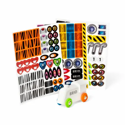 Produktbild von BRIO World 33979 Sticker Lokomotive - Holz-Eisenbahn zum Bekleben mit vielen tollen Motiven auf wiederablösbaren Stickern - Empfohlen ab 3 Jahren
