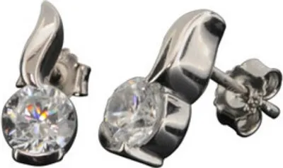 Produktbild von Ohrstecker - Gold 333 8K Zirkonia - weißgold