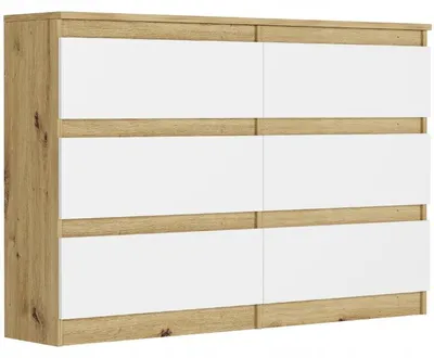 Obrázek produktu pro Komoda 120 cm 6 zásuvek skříňka FRAMIRE R-120 artisan mix