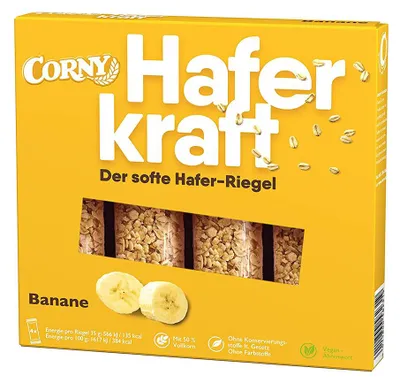 Obrázek produktu pro Corny Oat Power Banana ovesná tyčinka s banánem v individuálním balení 140g
