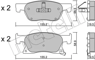 Produktbild von METELLI Bremsbeläge Satz Vorne Bremsklötze für OPEL Astra K Sports Tourer (B16) 22-1114-0