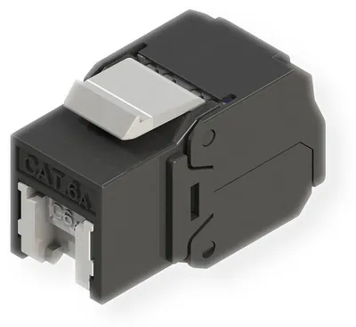 Immagine prodotto di ROLINE Cat.6A (Class EA) Keystone, RJ-45, ungeschirmt, werkzeuglos, schwarz