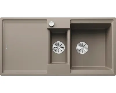 Immagine prodotto di BLANCO ADIRA 6 S lavello da incasso SILGRANIT tartufo da 60 cm con scarico telecomandato, con accessori