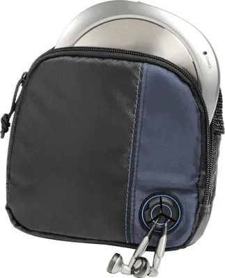 Produktbild von Hama CD Player Bag for Player and 3 CDs, black/blue, 170 x 165 x 35 mm, Schwarz, Nylon