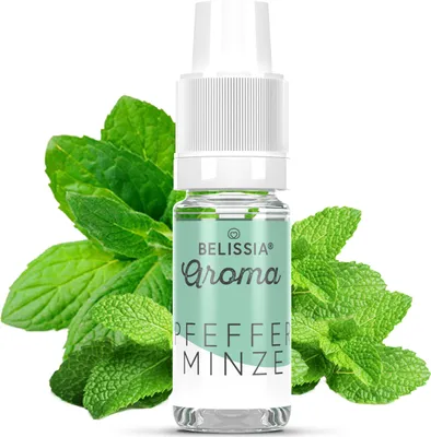 Produktbild von Belissia Lebensmittelaroma Pfefferminz - 10ml Hochdosiertes Aroma - Kalorienfrei, Vegan - Für Speisen, Getränke, Shake, Quark, Nebelmaschine, uvm.