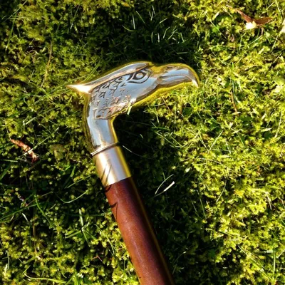 Produktbild von Spazierstock mit Messing Griff Adlerkopf