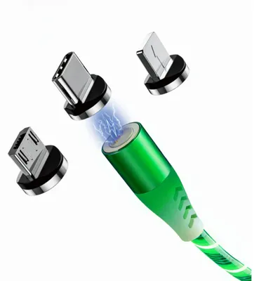 Obrázek produktu pro svítící magnetický nabíjecí kabel 3 v 1 pro iPhone/MicroUSB/USB-C