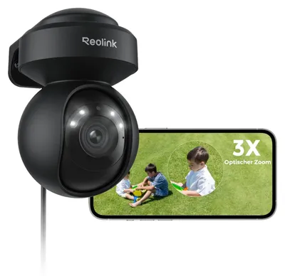Produktbild von Reolink 4K PTZ Überwachungskamera Aussen WLAN, Auto-Tracking, KI-Erkennung – Schwarz