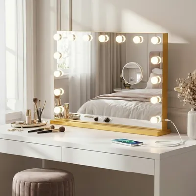 Obrázek produktu pro Bayt Hollywood zrcadlo - Make-up zrcadlo s osvětlením a 10x zvětšením