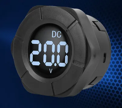 Image de Round Digital LCD Display DC0-300V Voltmeter Car Voltage Meter Monitor Volt Tester