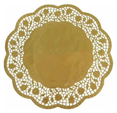 Produktbild von 8x Deko-Tortenspitzen rund gold Ø 32 cm