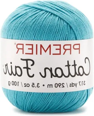 Image de Fil de coton imprimé multicolore Turquoise 9 x 9 x 10 cm