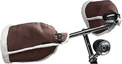 Produktbild von Famanu Handwärmer Fahrradhandschuhe - Braun/Weiß