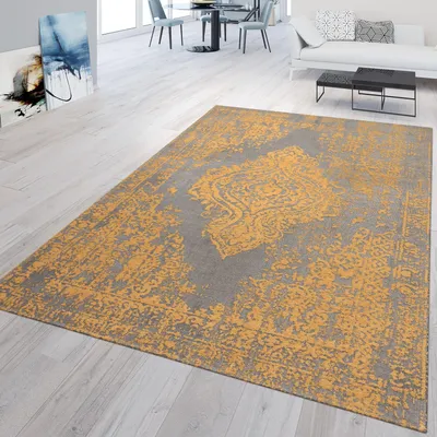 Produktbild von TT Home Wohnzimmer Teppich Esszimmer Kurzflor Marokkanisches Design Abstrakt Modern Used Look Ornamente Orientalisch Größe 80x150 cm