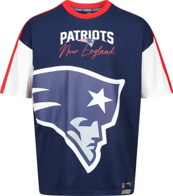 Produktbild von Recovered T-Shirt NFL Patriots New England Cut and Sew Oversized für alle New England Patriots-Fans Navy L