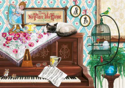 Produktbild von Wonder Forge Puzzle 11010062 - Klavierkatze - Puzzle 1000 Teile - Geschenke für
