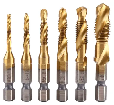 Productafbeelding van 6-delige HSS borenset, M3-M10, zeskantige schacht