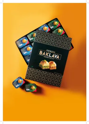 Produktbild von Geschenkbox - Einzeln Verpackt - Baklava á 30g 16 Stk - Pistazie & Walnuss