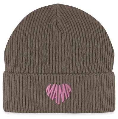 Produktbild von Spreadshirt Stickerei Mama Rosa Fisherman Beanie Bio Mütze, One size, Dunkelbraun