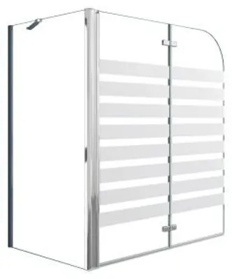 Produktbild von AICA 120cmx140cm Linksmontage Badewannenaufsatz 6mm NANO ESG-glas mit 70cm Seitenwand 2-teilig Faltwand Badewannenfaltwand Duschabtrennung Duschwand
