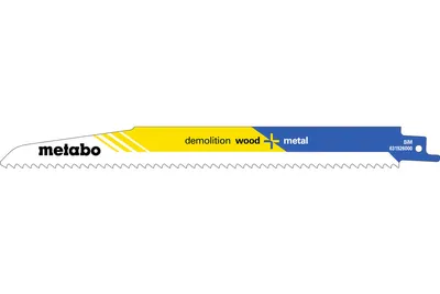 Produktbild von Metabo 5 Säbelsägeblätter demolition wood + metal 225 x 1,6 mm