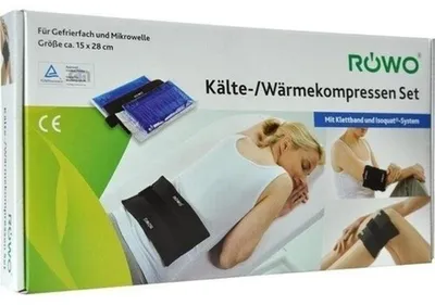 Productafbeelding van ROEWO Koude-/Warmtekompressen (2 stuks) met klittenbandsluiting, 1 stuk kompressen