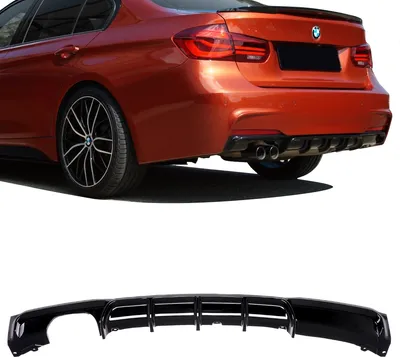 Produktbild von LACKIERT Sport-Performance Heckdiffusor Schwarz Glanz passt BMW 3er F30 F31 M-Paket 320-330 Modelle
