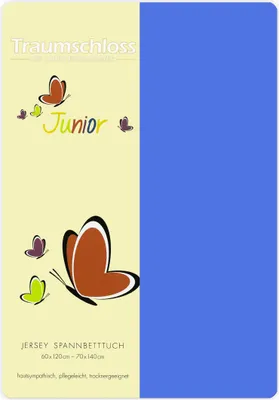 Produktbild von Traumschloss Kinder Jersey Spannbettlaken 60-70 x 120-140 cm royal Kinder-Spannbettlaken, 100% Baumwolle