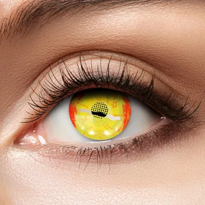 Produktbild von Kontaktlinsen Zoelibat Eyecatcher Fireball 12 Monatslinsen Fantasy Halloween Horror Cosplay