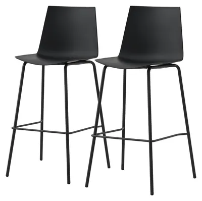 Produktbild von home24 Barstuhl - 2er-Set - Kunststoff / Eisen