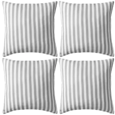 Immagine prodotto di Vidaxl Outdoor -Kissen 45x45 cm gestreiftes grau 4 Stcs