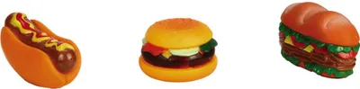 Immagine prodotto di Beeztees Sandwich, Hamburger e Hotdog - Gioco per cani - Vinile - Colori assortiti