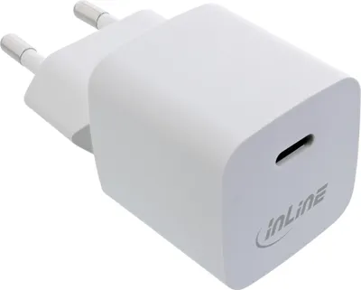Produktbild von InLine USB Netzteil Ladegerät Single USB-C, 33W, weiß, Drinnen, AC, 11 V, Weiß