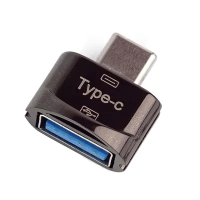 Produktbild von USB-C 2.0 Adapter, C Stecker - A Buchse, kompakte Bauform, Schlüsselanhänger, schwarz