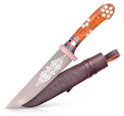 Produktbild von Usbekischer Messer – Pchak, 29 cm Kochmesser Handarbeit Küchenmesser