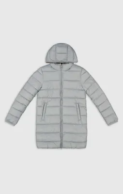 Produktbild von Champion Kapuzenjacke Daunenjacke Isolationsjacke Damen grau L
